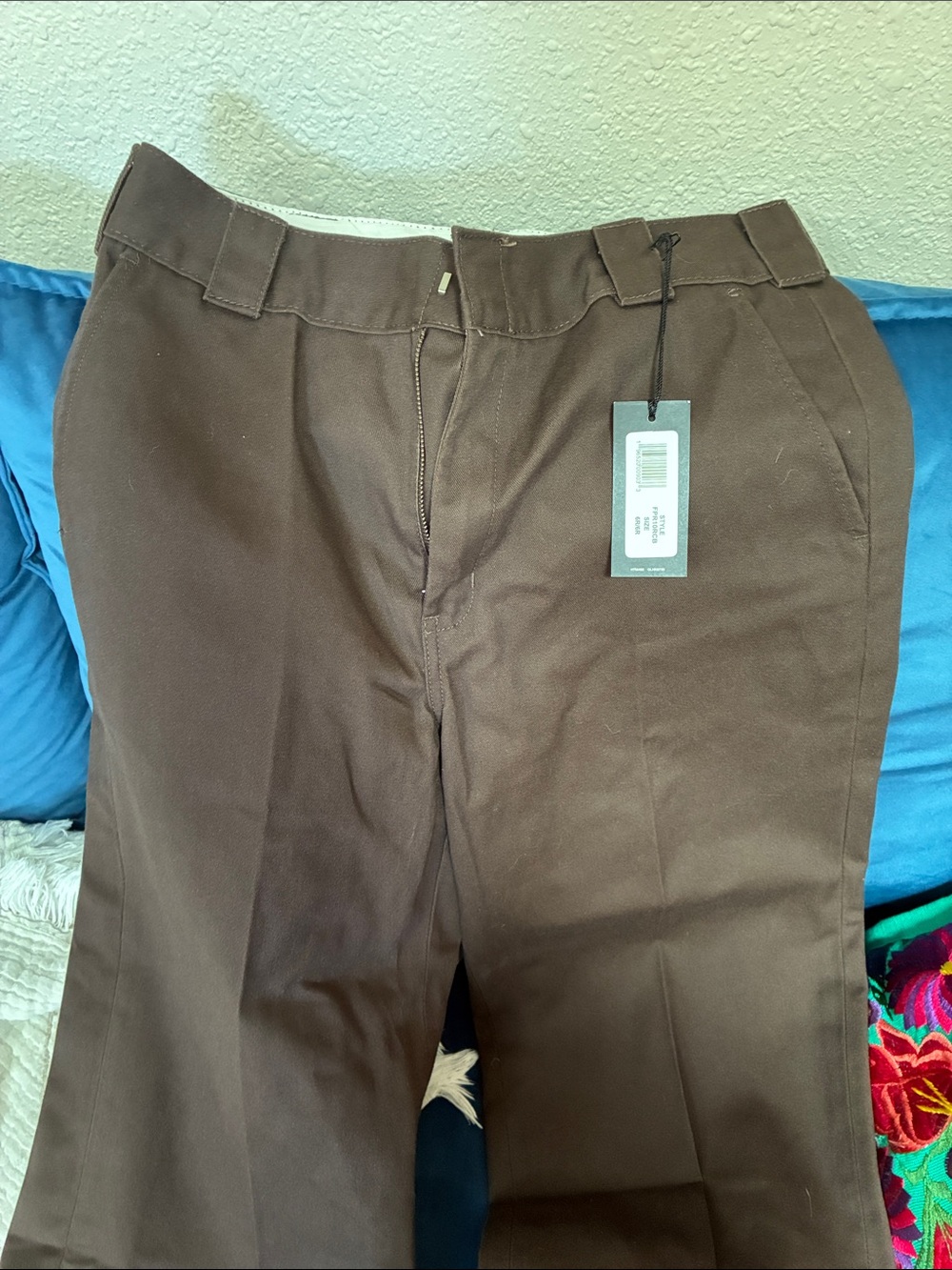 Dickies Women's Brown Straight-Leg Chinos